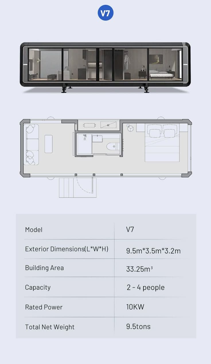 Luxury Glass Container Home house model reference by Prefab House Nepal
