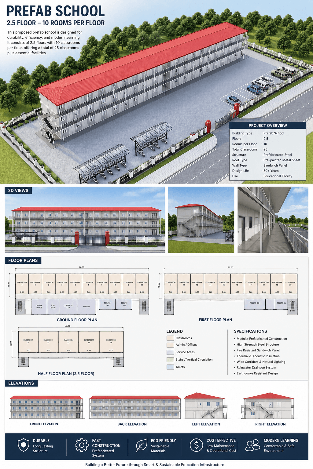 Prefab School Model & Plan, product image 1 of 1