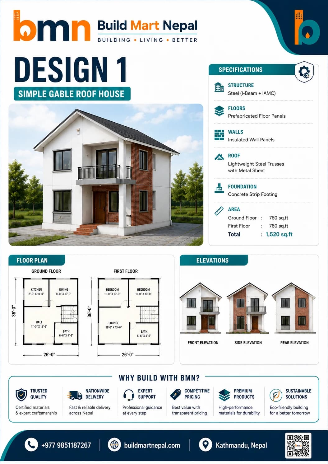 Prefab House Design, Supply and Installation in Nepal